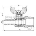 J2038 Brass Male Screw Leakproof Gas Ball Valve / gas valve with nipple